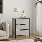 Stylehome 3 Drawer Grey Cabinet