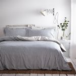 SUPERKING DUVET COVER Hebden Navy/Grey