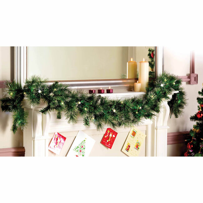 Christmas Garland With Glitter Tips 180cm Home Store More