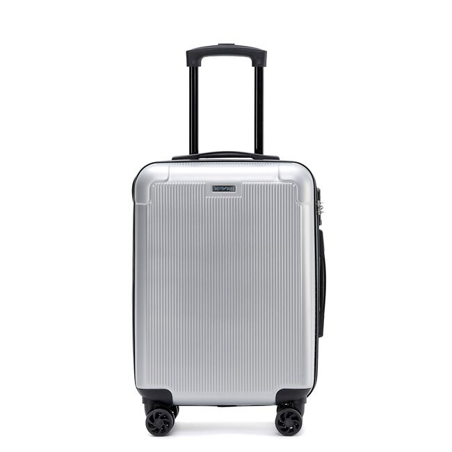 Cabin Bag Lightweight Luggage - Metallic Silver