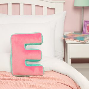 LETTER E Cushion Pink/Duck Egg