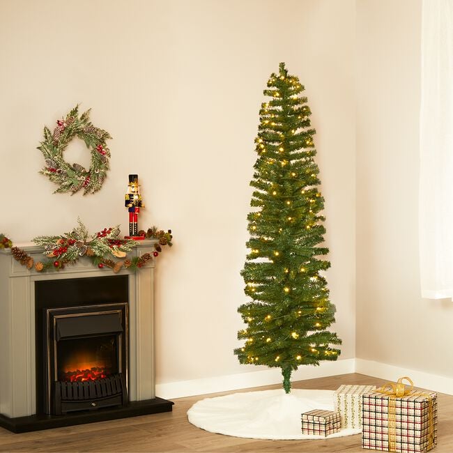 7ft Pre Lit Slim Christmas Tree
