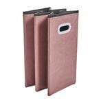 FOLDING SLIM DUSTY ROSE STORAGE Ottoman