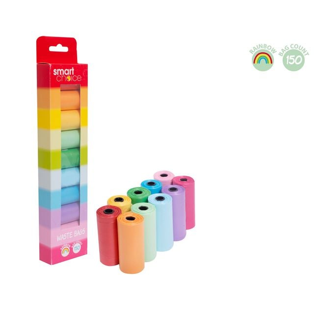 Rainbow Poop Bags 150 Pack