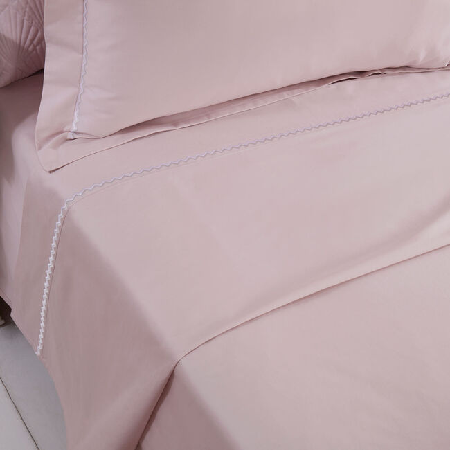 SKS FLAT SHEET  Chevron Blush 400tc