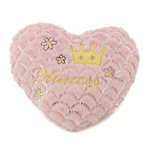 Pink Hearts Princess Cushion 36cm x 30cm - Pink