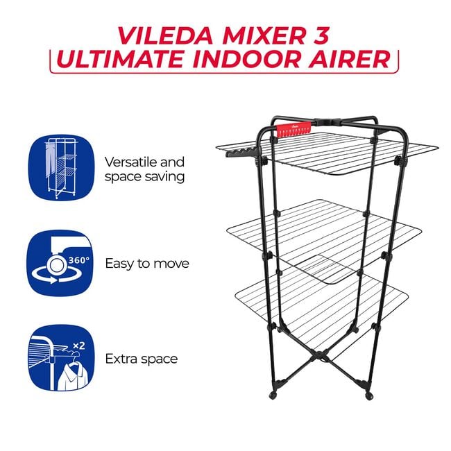 Vileda Mixer 3 Ultimate Tower Airer - 30m