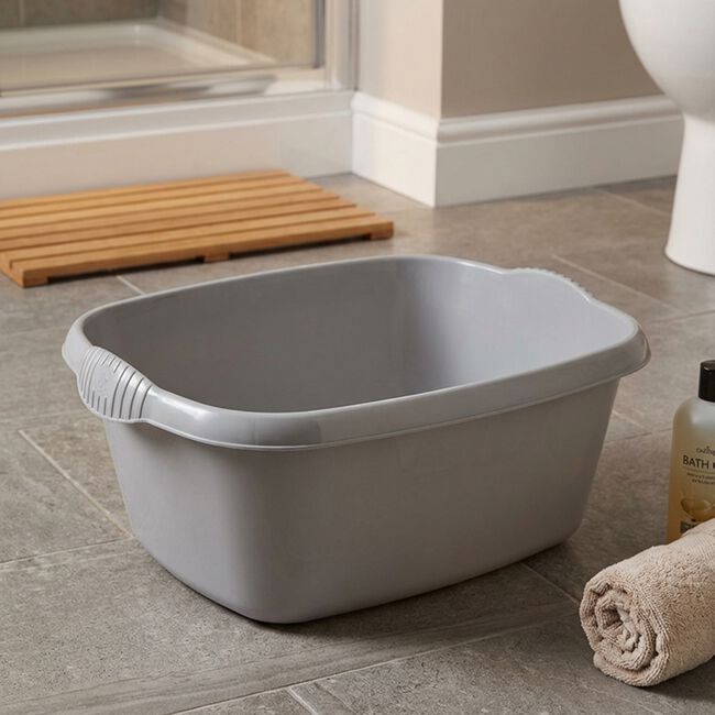 Silver Rectangular 12L Basin