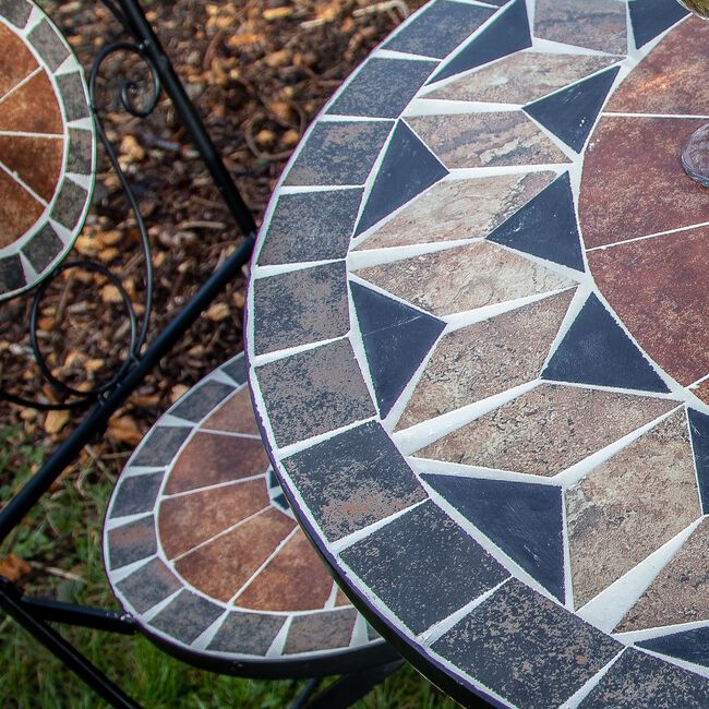 Diamond Mosaic Bistro Set 5 Piece
