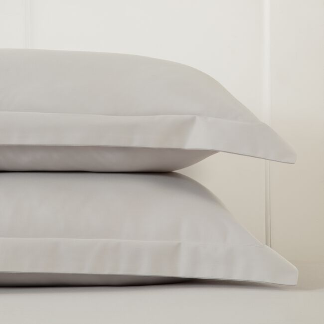 OXFORD PILLOWCASE PAIR 400 Threadcount Bamboo/Cotton Silver