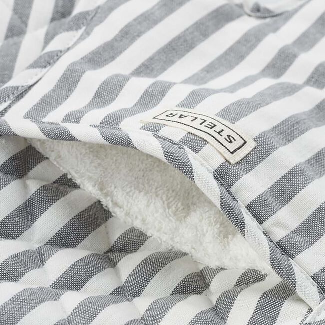 Stellar Grey Stripe Double Oven Glove