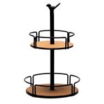 Storage Master Black 2 Layer Rotating Rack