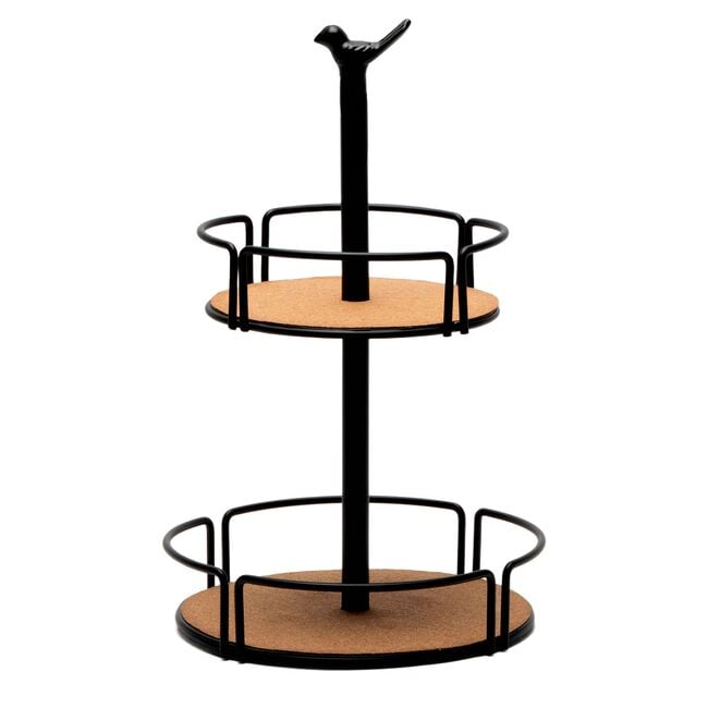 Storage Master Black 2 Layer Rotating Rack