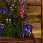 Crackle Ball Post Solar Light