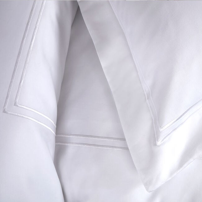 DOUBLE DUVET COVER Double Stitch White 1000tc