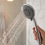 De Vielle 5 Function Jet Shower Head Chrome 25.8cm