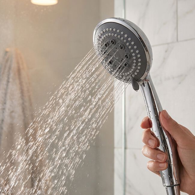 De Vielle 5 Function Jet Shower Head Chrome 25.8cm