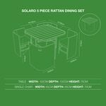 Solaro 5 Piece Rattan Dining Set