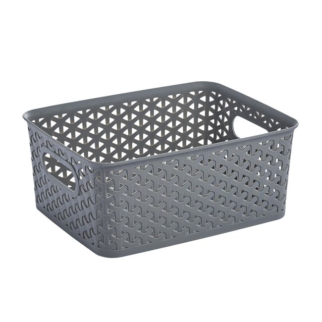 Geometric 4L Grey Storage Basket