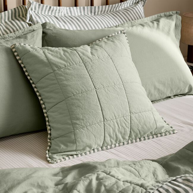 HEBDEN STRIPE FOREST GREEN 55X55 
