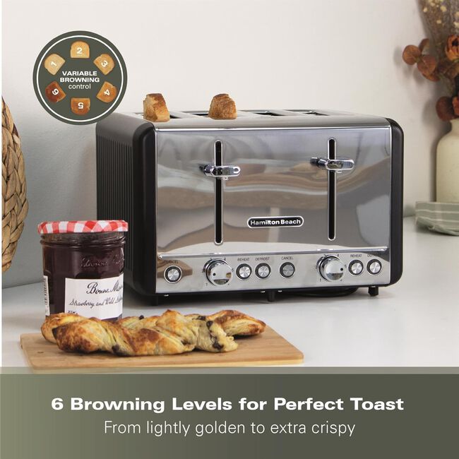 HAMILTON BEACH HARMONY 4 Slice Black Toaster