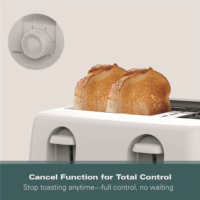 HAMILTON BEACH ESSENTIALS WHITE 4 Slice Toaster