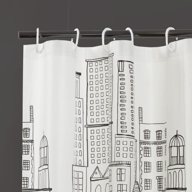 PEVA City Scape Multi Shower Curtain