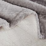 Nicole Day Waffle Sherpa Throw - Ice Grey