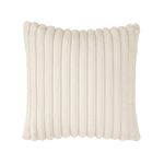 LUXE FAUX FUR RIBBED IVORY 45x45 Cushion