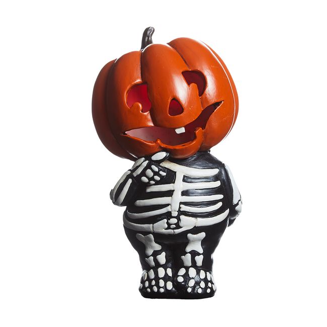 Light Up Pumpkin Skeleton