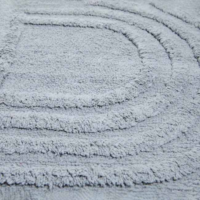 Luxury Geo-Carved Charcoal Bath Mat 50cm x 80cm
