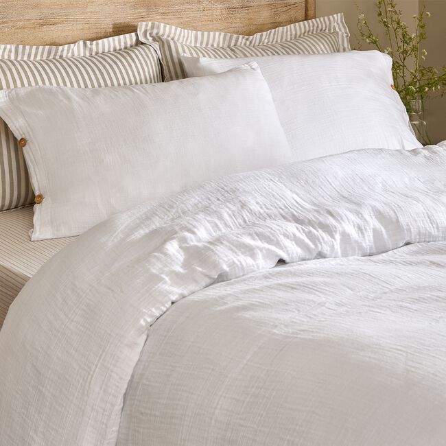 YARD SINGLE DUVET COVER Lark White