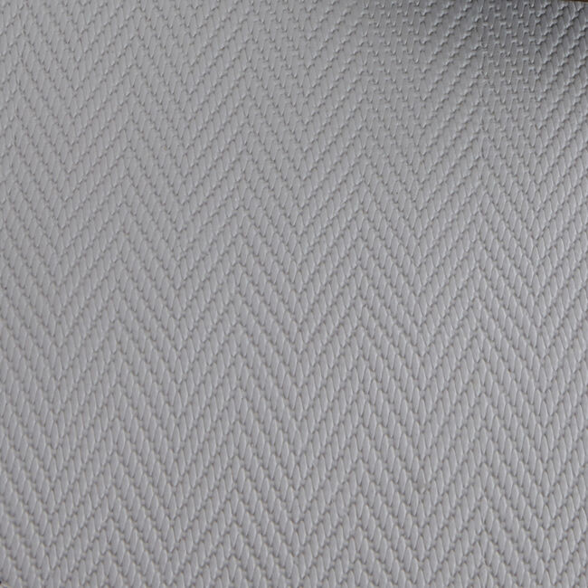Reversible Round Herringbone Placemats - Grey