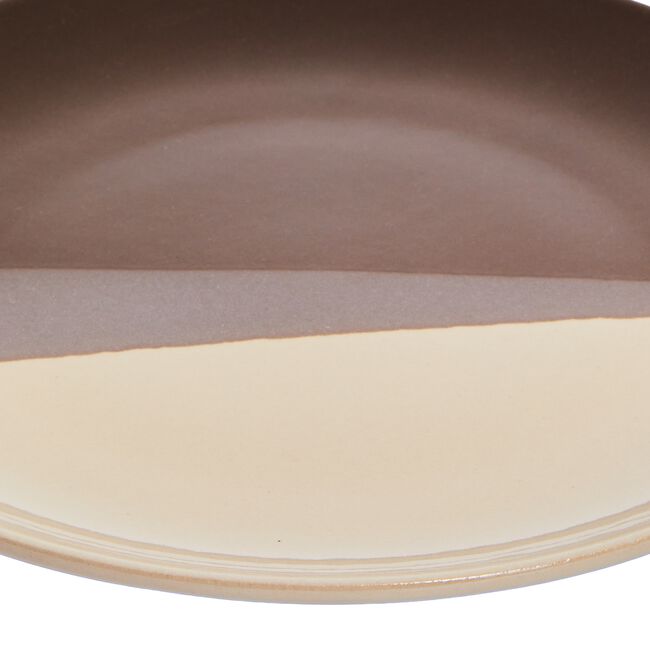 ABNEY & CROFT THREE TONE Mocha Dinner Plate
