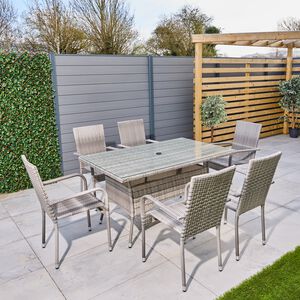 Serino 7 Piece Rattan Dining Set