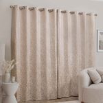 BRUSHED FLORAL IVORY  90x90 Curtain