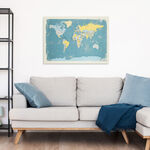 World Map Canvas - 54cm x 74cm