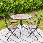 Diamond Mosaic Bistro Set 5 Piece