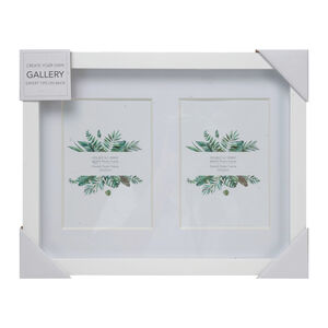 DOUBLE 5X7 JENNY WHITE Photo Frame