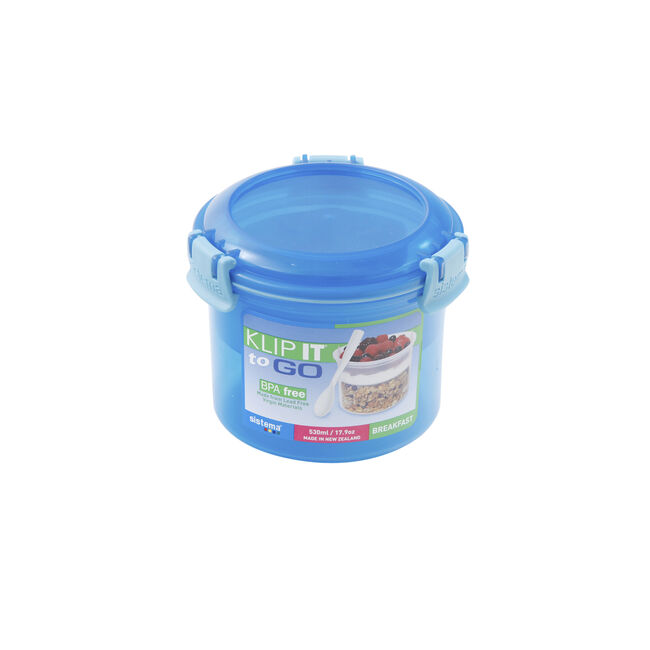 Klip It Airtight Breakfast Lunch Box With Cutlery