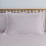 OXFORD PILLOWCASE PAIR Luxury Percale Blush Pink 7L