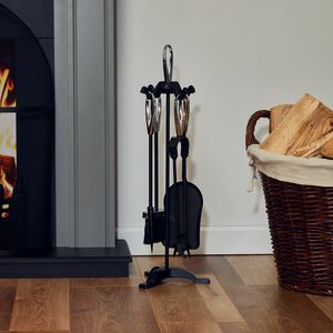 Silverflame 5Pc Teardrop Companion Set Chrome/Blk