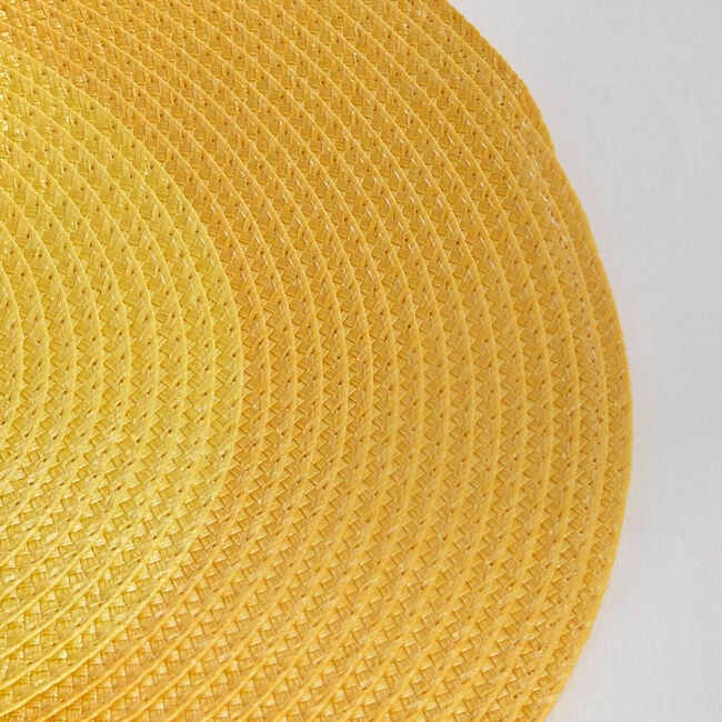 Ombre Round Woven Place Mat Ochre