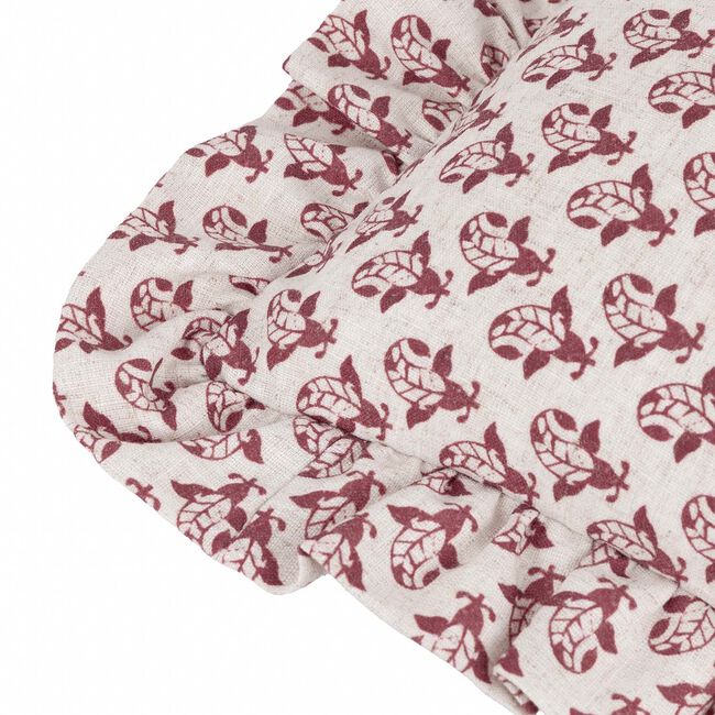 FURN LULAH BLOCK LINEN/RED 45x45 Cushion