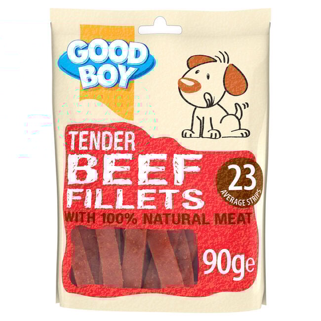Good Boy Tender Beef Fillets 90g