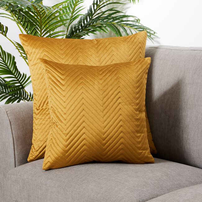 TRIANGLE STITCH GOLD 45X45 Cushion