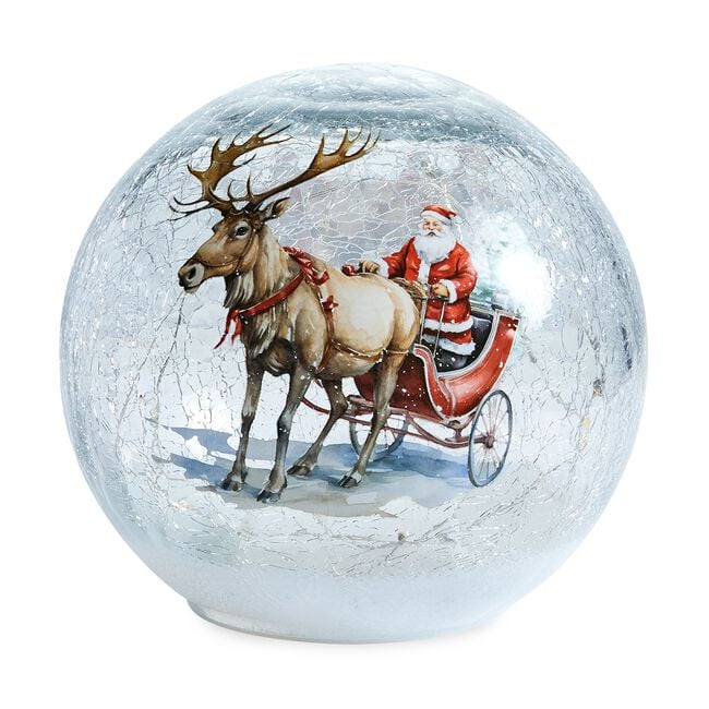Cashel Living Santa Sleigh Crackle Effect Ball