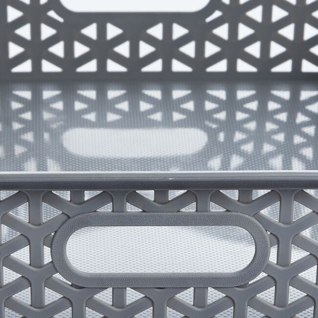 Geometric 6.5L Grey Basket