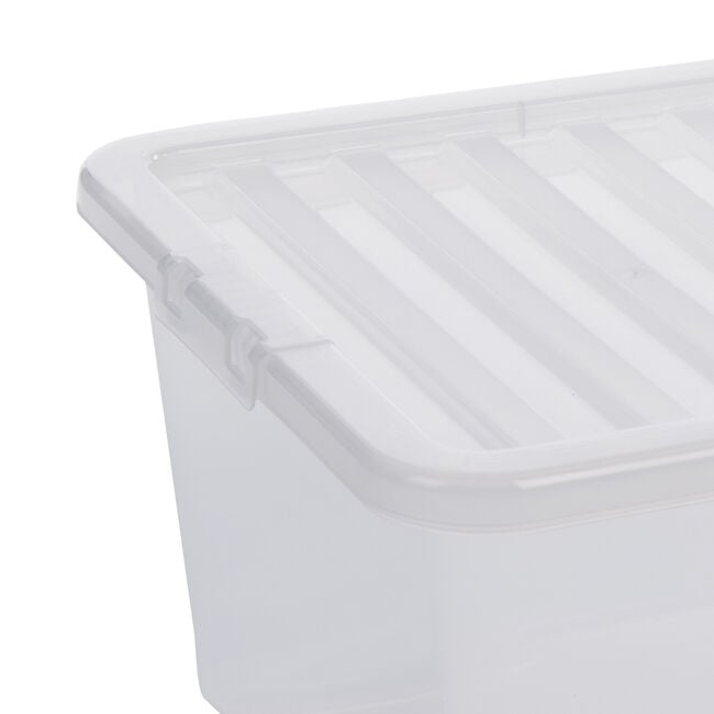 Crystal 45L Clear Storage Box & Lid