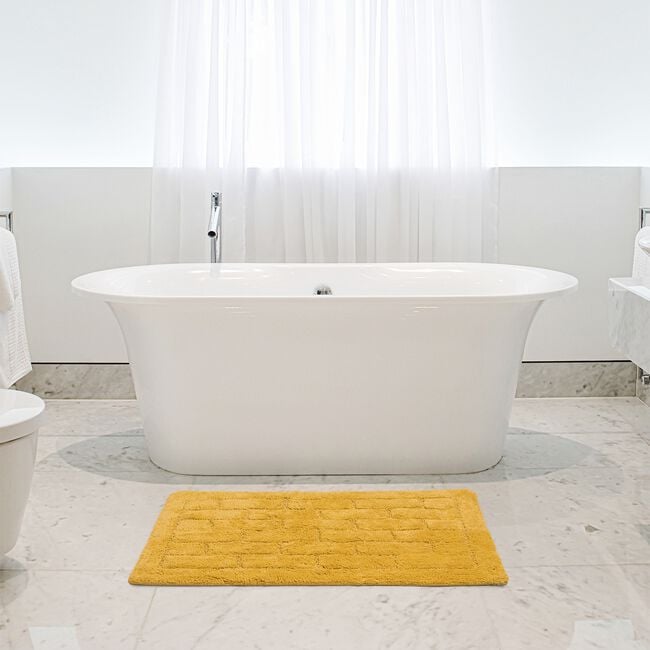 COTTON BRICK OCHRE 50x80 Bath Mat